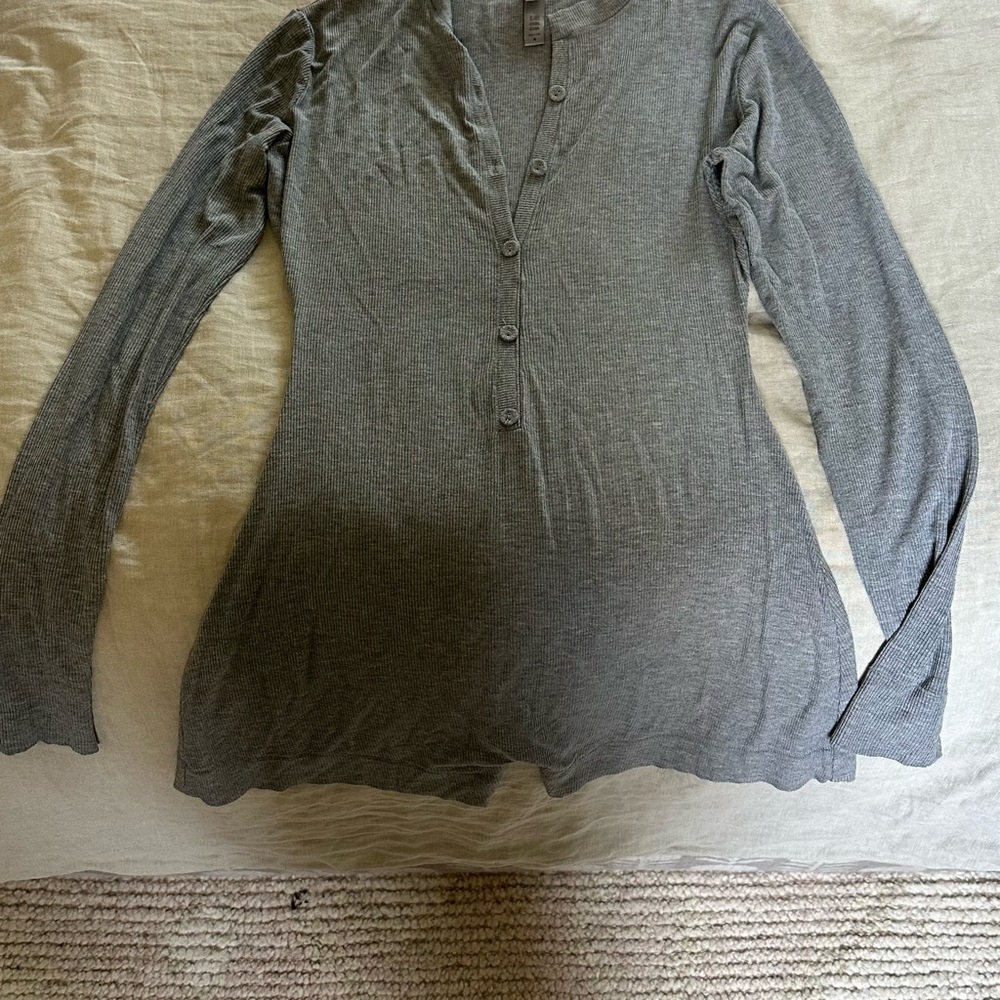 Skims Long Sleeve Henley Romper